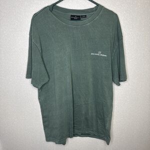 Jean-Michel Basquiat Self Portrait Mens XL Green Streetwear Art Graphic Tee